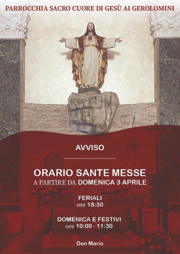 orari sante messe estivo sacro cuore orari sante messe estivo sacro cuore